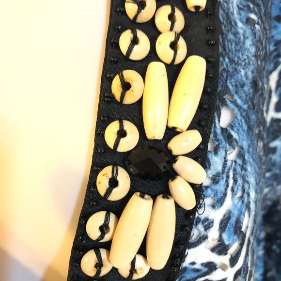 Mechant-Super Sexy Perforated & Beaded Top-Sz M - Picture 6 of 8